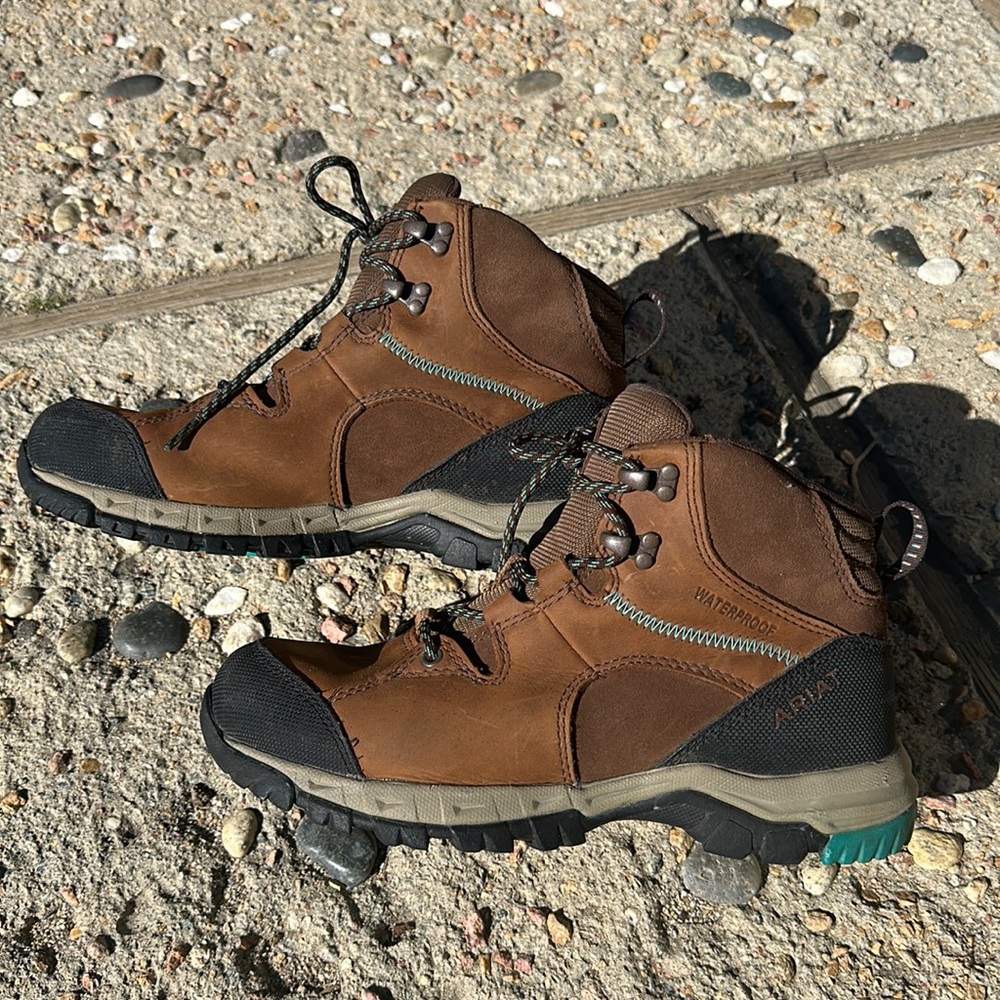 Ariat Brown & Turquoise Hiking Boots